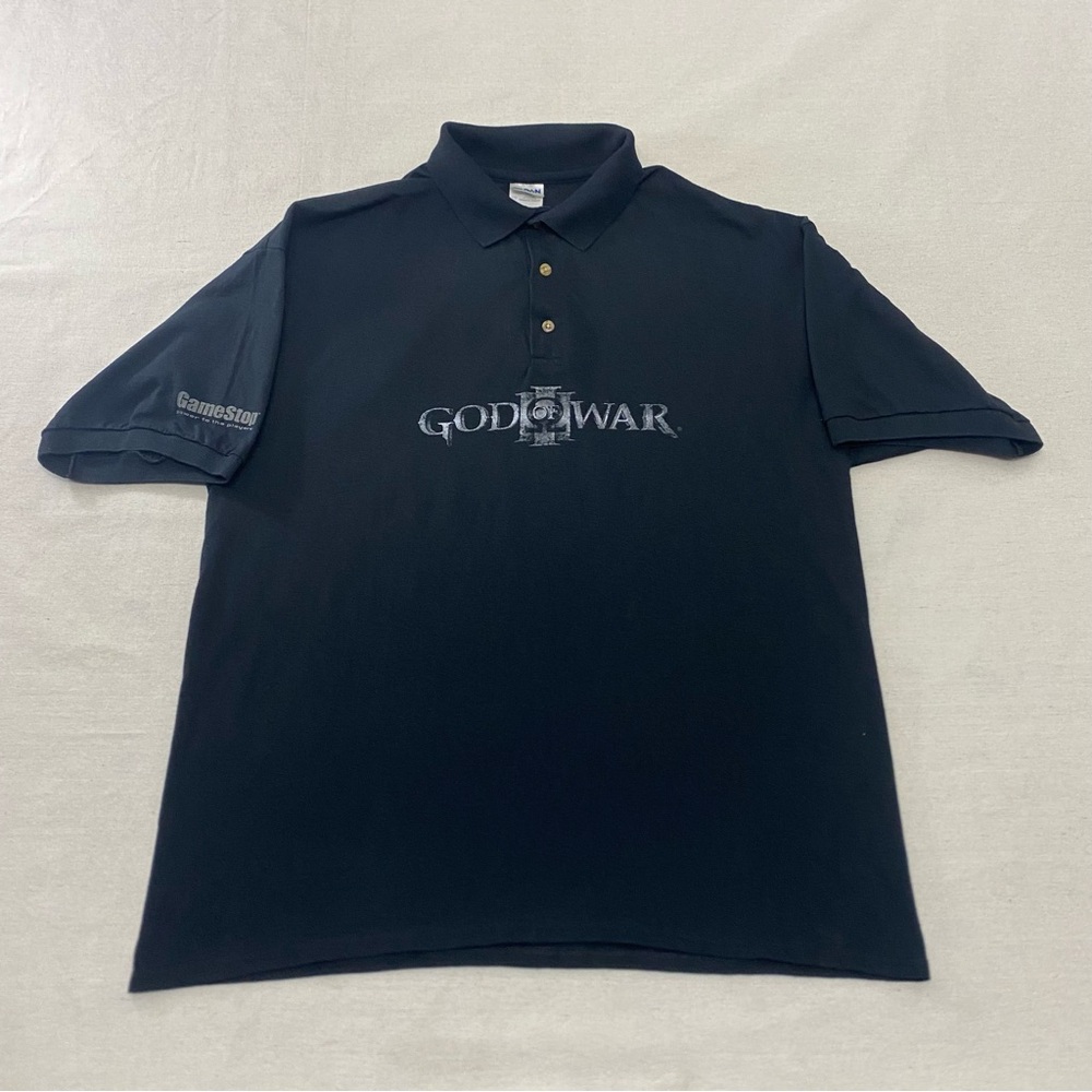 GameStop Employee GOD OF WAR III Promo Exclusive Graphic Polo Shirt Size XL Mens